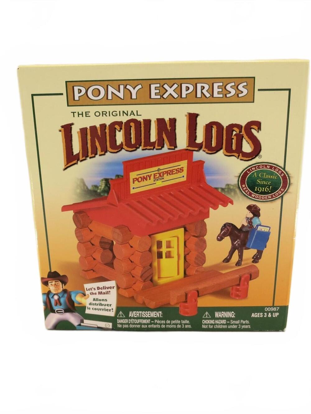 Vintage 2002 Lincoln Logs Pony Express Building Set NIB